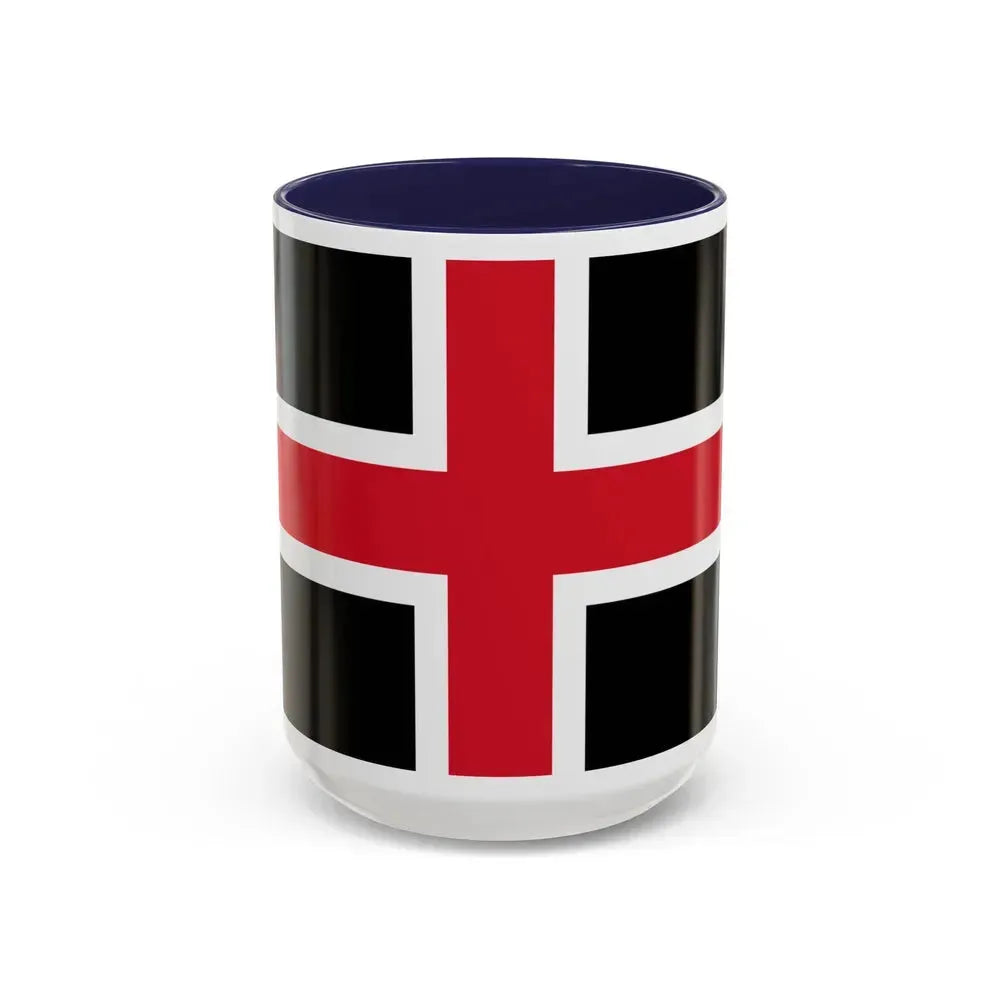 Flag of Durham UK - Accent Coffee Mug 15oz Navy - Go Mug Yourself
