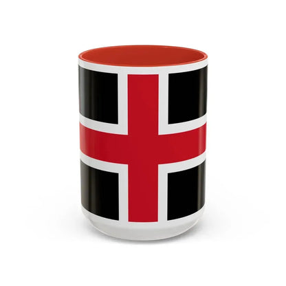 Flag of Durham UK - Accent Coffee Mug 15oz Red - Go Mug Yourself
