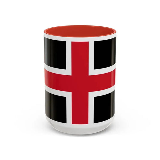 Flag of Durham UK - Accent Coffee Mug 15oz Red - Go Mug Yourself