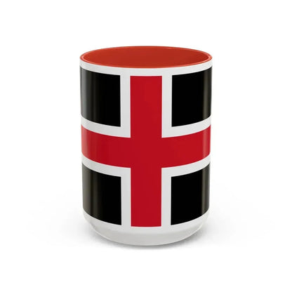 Flag of Durham UK - Accent Coffee Mug 15oz Red - Go Mug Yourself