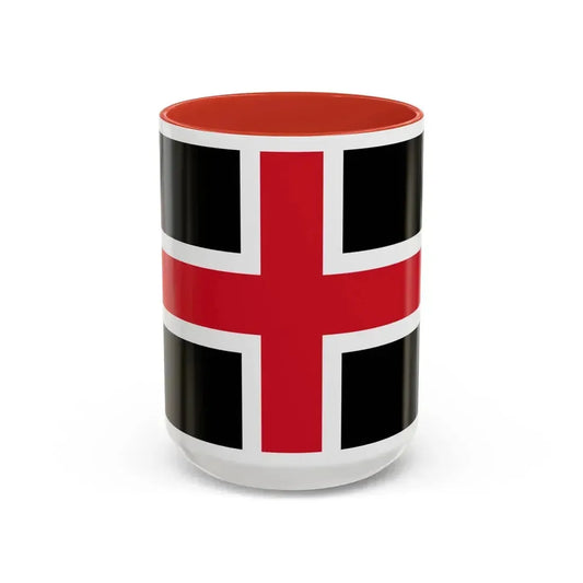 Flag of Durham UK - Accent Coffee Mug 15oz Red - Go Mug Yourself