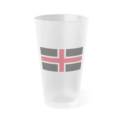 Flag of Durham UK - Frosted Pint Glass 16oz 16oz Frosted - Go Mug Yourself
