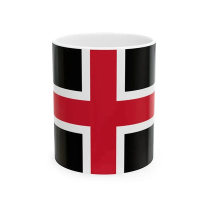 Flag of Durham UK - White Coffee Mug 11oz - Go Mug Yourself