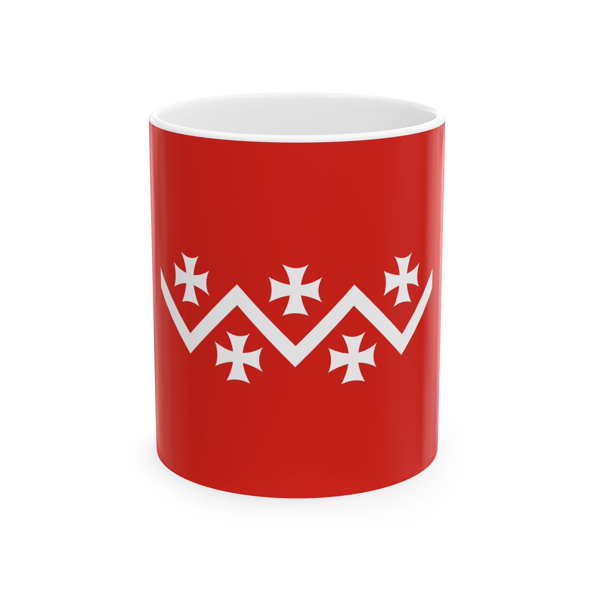 Flag of Dusheti Municipality (Georgia) White Coffee Mug-11oz-Go Mug Yourself