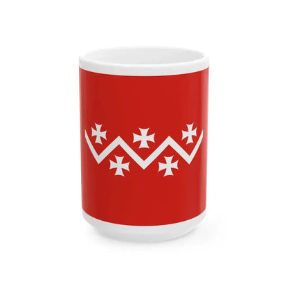 Flag of Dusheti Municipality (Georgia) White Coffee Mug 15oz - Go Mug Yourself