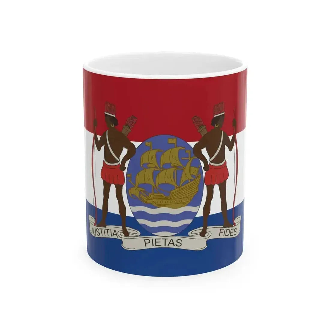 Flag of Dutch colony of Suriname (Netherlands) White Coffee Mug 11oz - Go Mug Yourself