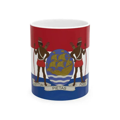 Flag of Dutch colony of Suriname (Netherlands) White Coffee Mug 11oz - Go Mug Yourself