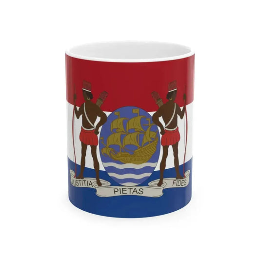Flag of Dutch colony of Suriname (Netherlands) White Coffee Mug 11oz - Go Mug Yourself