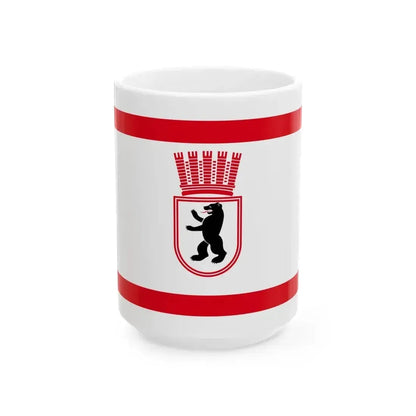 Flag of East Berlin 1956-1990 (Germany) White Coffee Mug 15oz - Go Mug Yourself