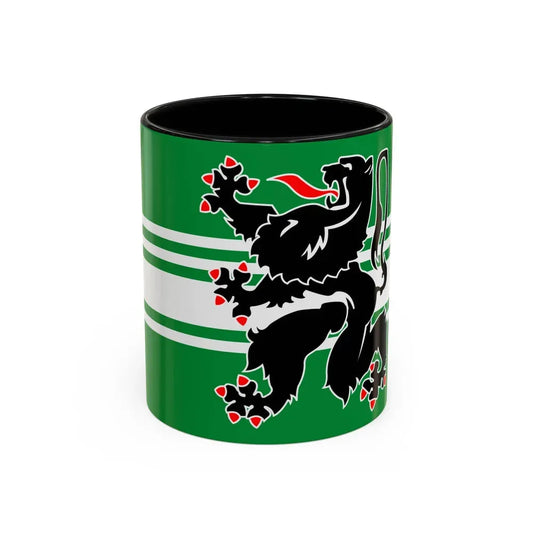 Flag of East Flanders Belgium - Accent Coffee Mug 11oz Black - Go Mug Yourself