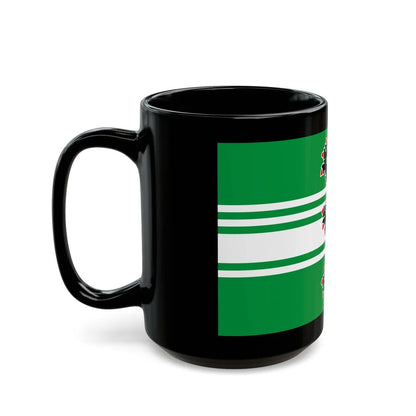 Flag of East Flanders Belgium - Black Coffee Mug-Go Mug Yourself