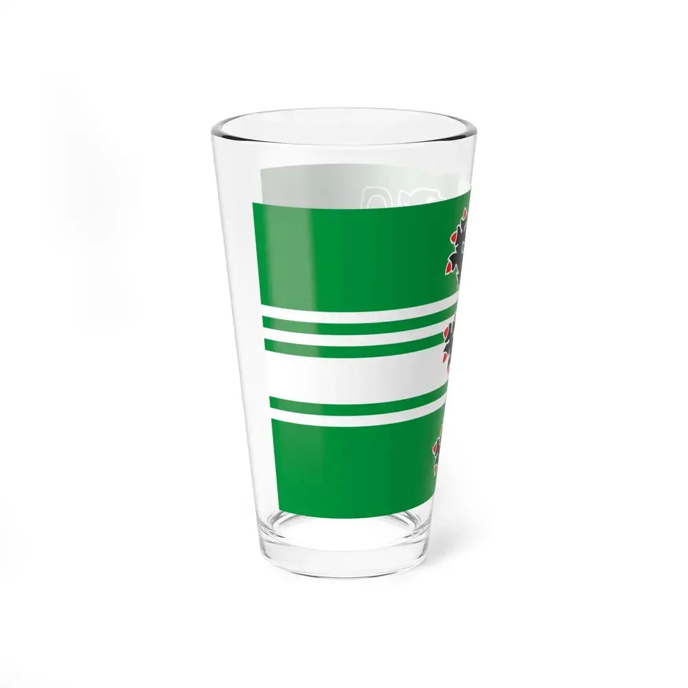 Flag of East Flanders Belgium - Pint Glass 16oz - Go Mug Yourself