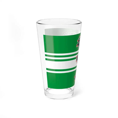 Flag of East Flanders Belgium - Pint Glass 16oz - Go Mug Yourself