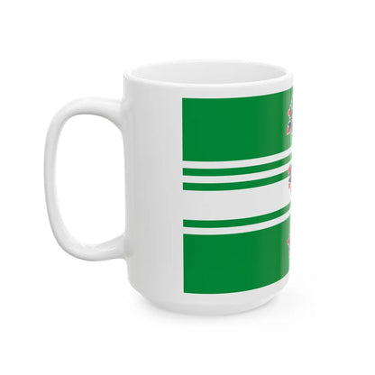 Flag of East Flanders Belgium - White Coffee Mug-Go Mug Yourself