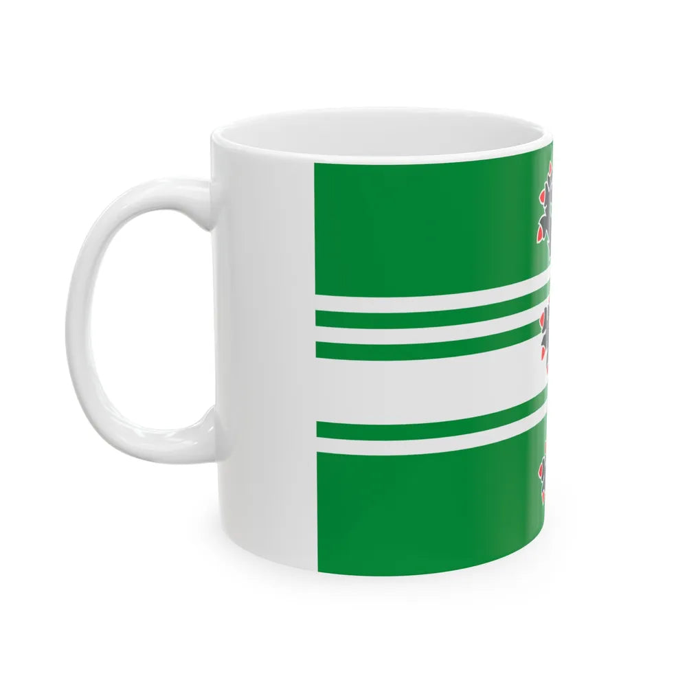 Flag of East Flanders Belgium - White Coffee Mug-Go Mug Yourself