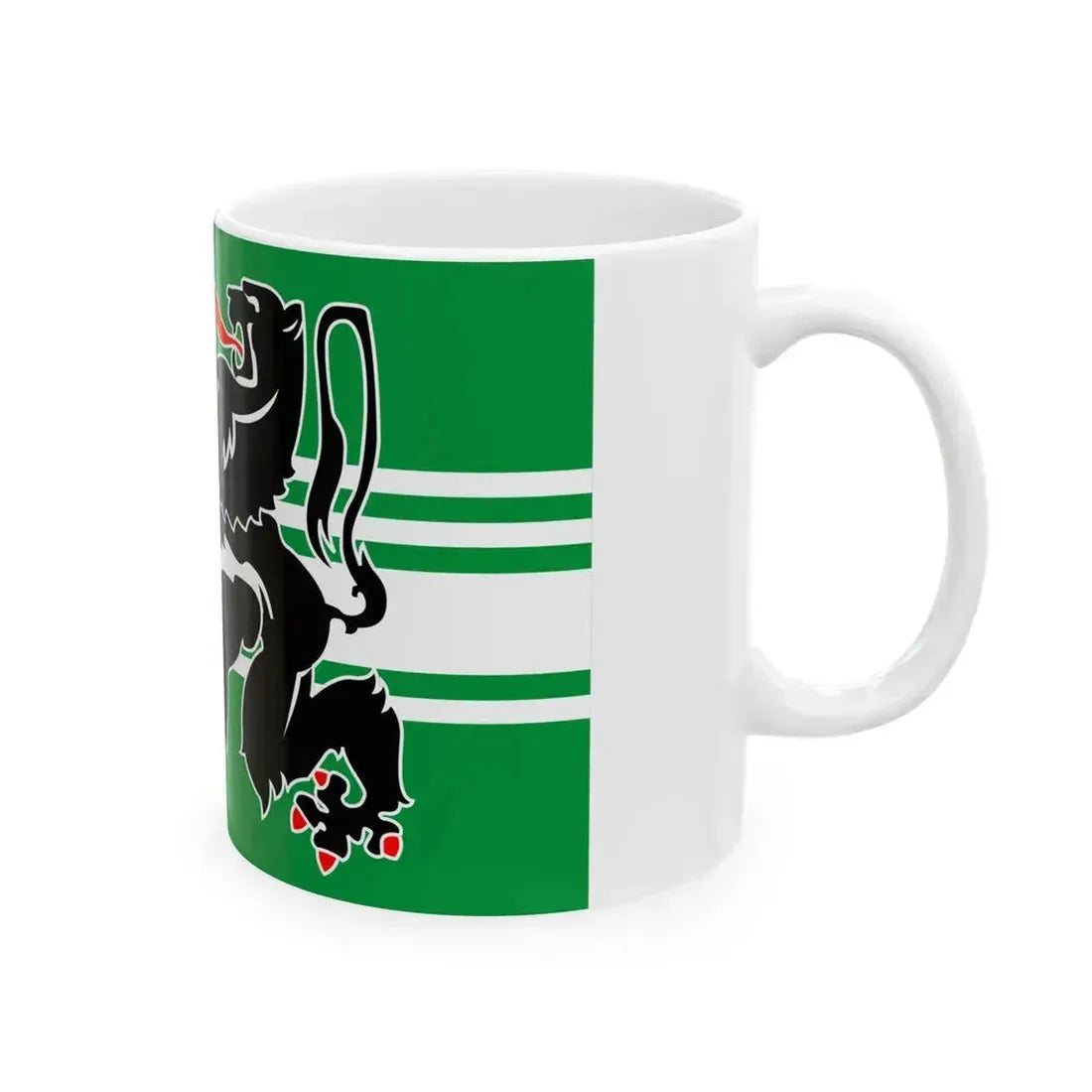 Flag of East Flanders Belgium - White Coffee Mug - Go Mug Yourself