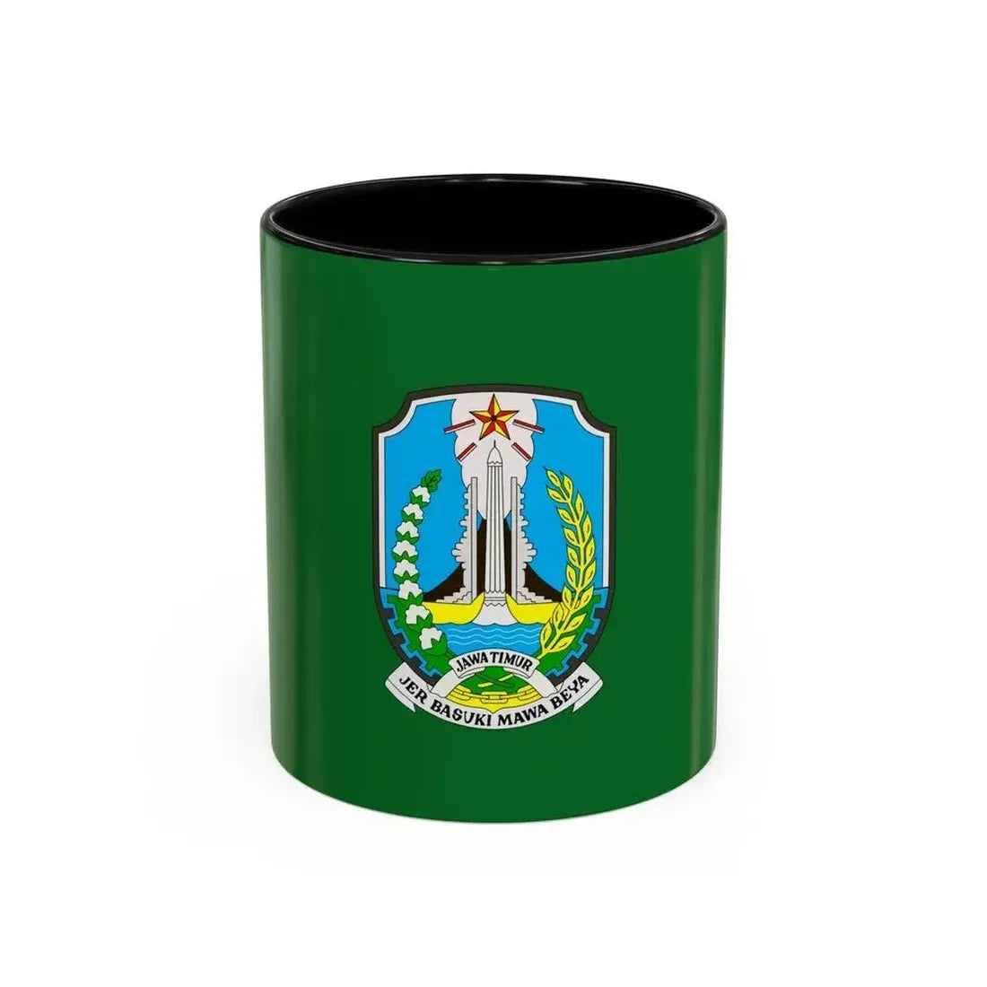 Flag of East Java Indonesia - Accent Coffee Mug 11oz Black - Go Mug Yourself
