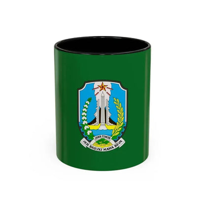 Flag of East Java Indonesia - Accent Coffee Mug 11oz Black - Go Mug Yourself