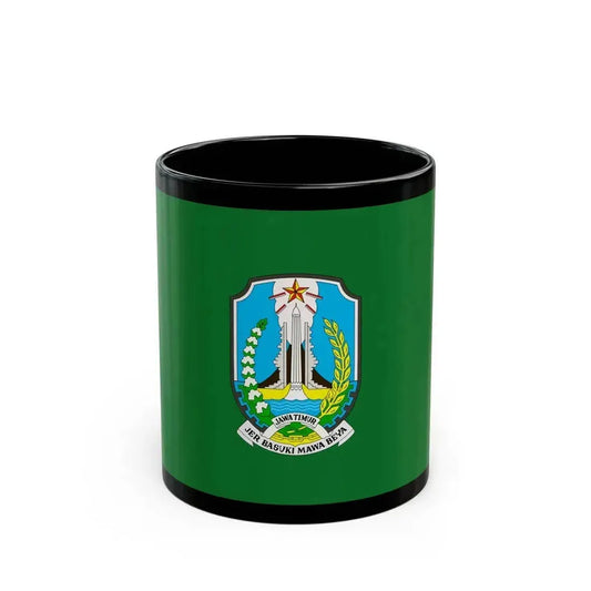 Flag of East Java Indonesia - Black Coffee Mug 11oz - Go Mug Yourself
