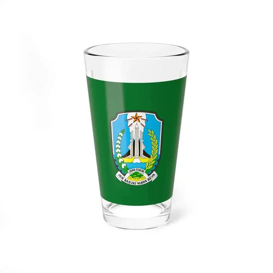 Flag of East Java Indonesia - Pint Glass 16oz 16oz - Go Mug Yourself