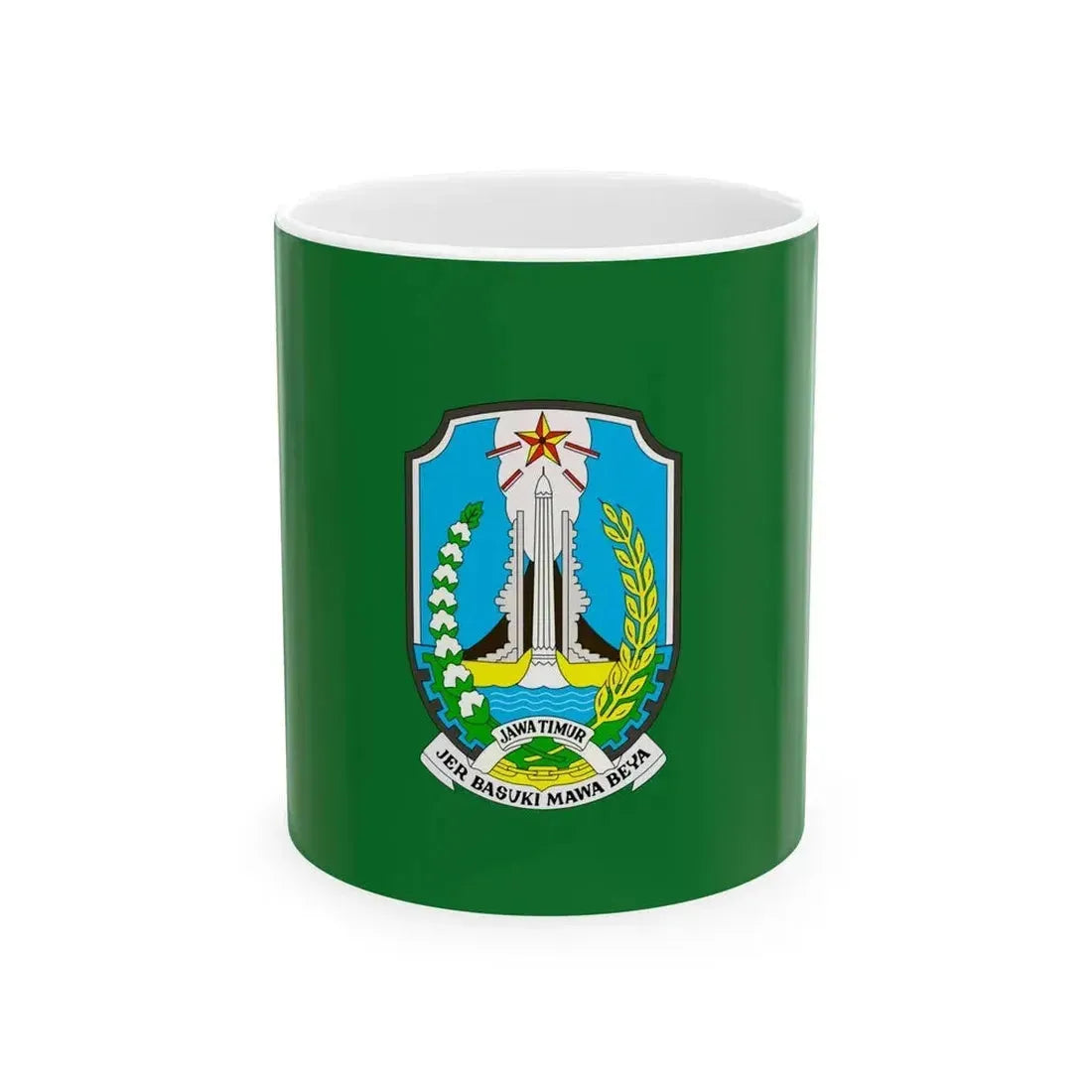 Flag of East Java Indonesia - White Coffee Mug 11oz - Go Mug Yourself
