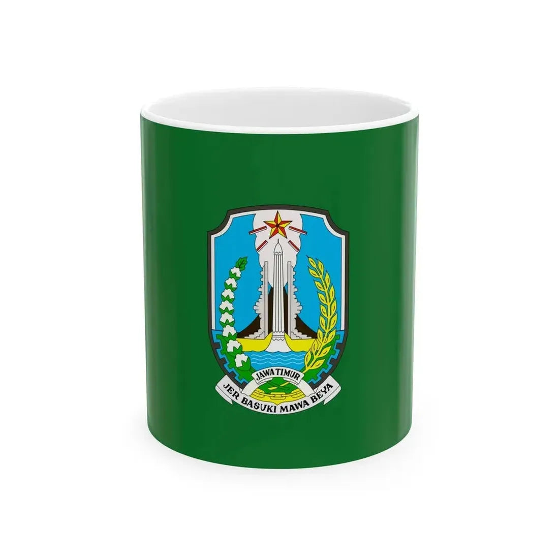 Flag of East Java Indonesia - White Coffee Mug 11oz - Go Mug Yourself