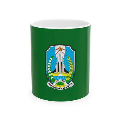 Flag of East Java Indonesia - White Coffee Mug 11oz - Go Mug Yourself