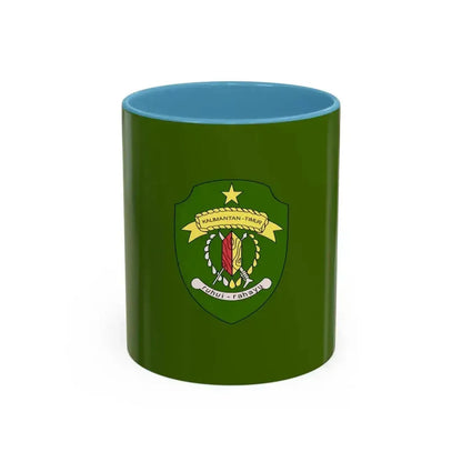 Flag of East Kalimantan Indonesia - Accent Coffee Mug 11oz Light Blue - Go Mug Yourself