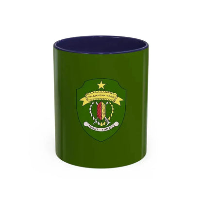 Flag of East Kalimantan Indonesia - Accent Coffee Mug 11oz Navy - Go Mug Yourself