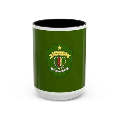 Flag of East Kalimantan Indonesia - Accent Coffee Mug 15oz Black - Go Mug Yourself