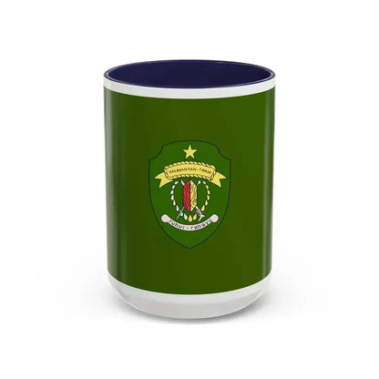 Flag of East Kalimantan Indonesia - Accent Coffee Mug 15oz Navy - Go Mug Yourself