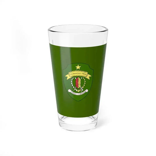 Flag of East Kalimantan Indonesia - Pint Glass 16oz 16oz - Go Mug Yourself