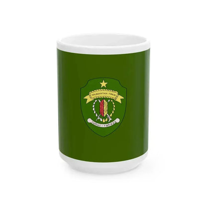 Flag of East Kalimantan Indonesia - White Coffee Mug 15oz - Go Mug Yourself