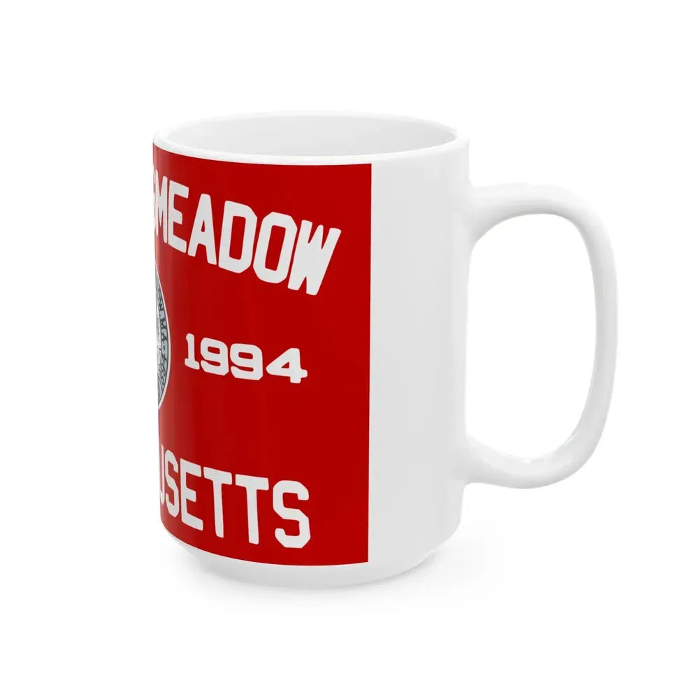 Flag of East Longmeadow Massachusetts (United States) White Coffee Mug - Go Mug Yourself