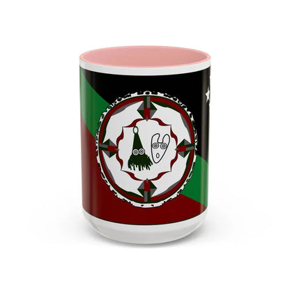 Flag of East New Britain Papa New Guinea - Accent Coffee Mug 15oz Pink - Go Mug Yourself