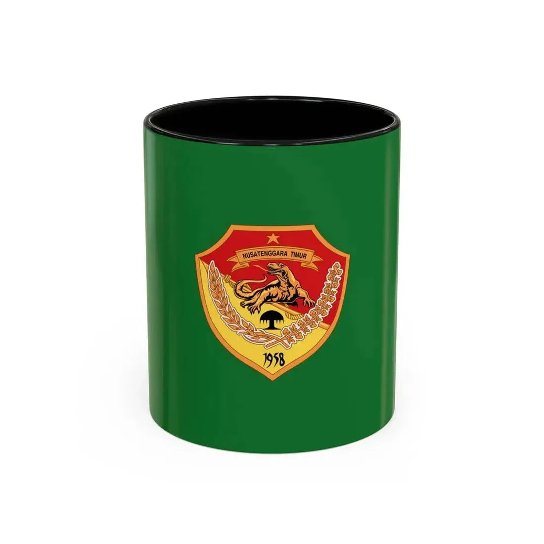 Flag of East Nusa Tenggara Indonesia - Accent Coffee Mug 11oz Black - Go Mug Yourself