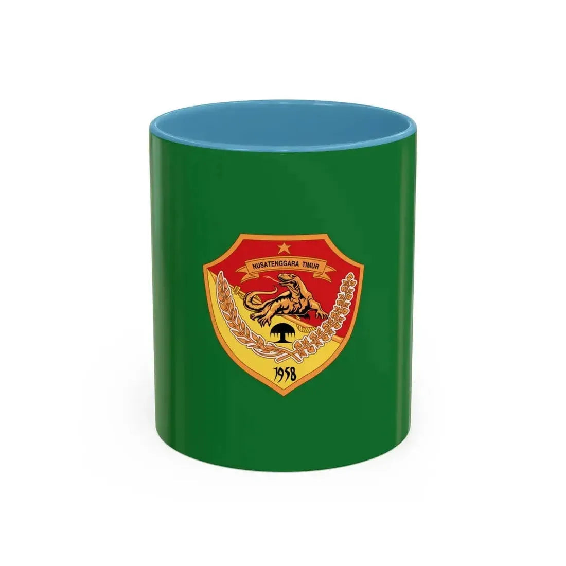 Flag of East Nusa Tenggara Indonesia - Accent Coffee Mug 11oz Light Blue - Go Mug Yourself