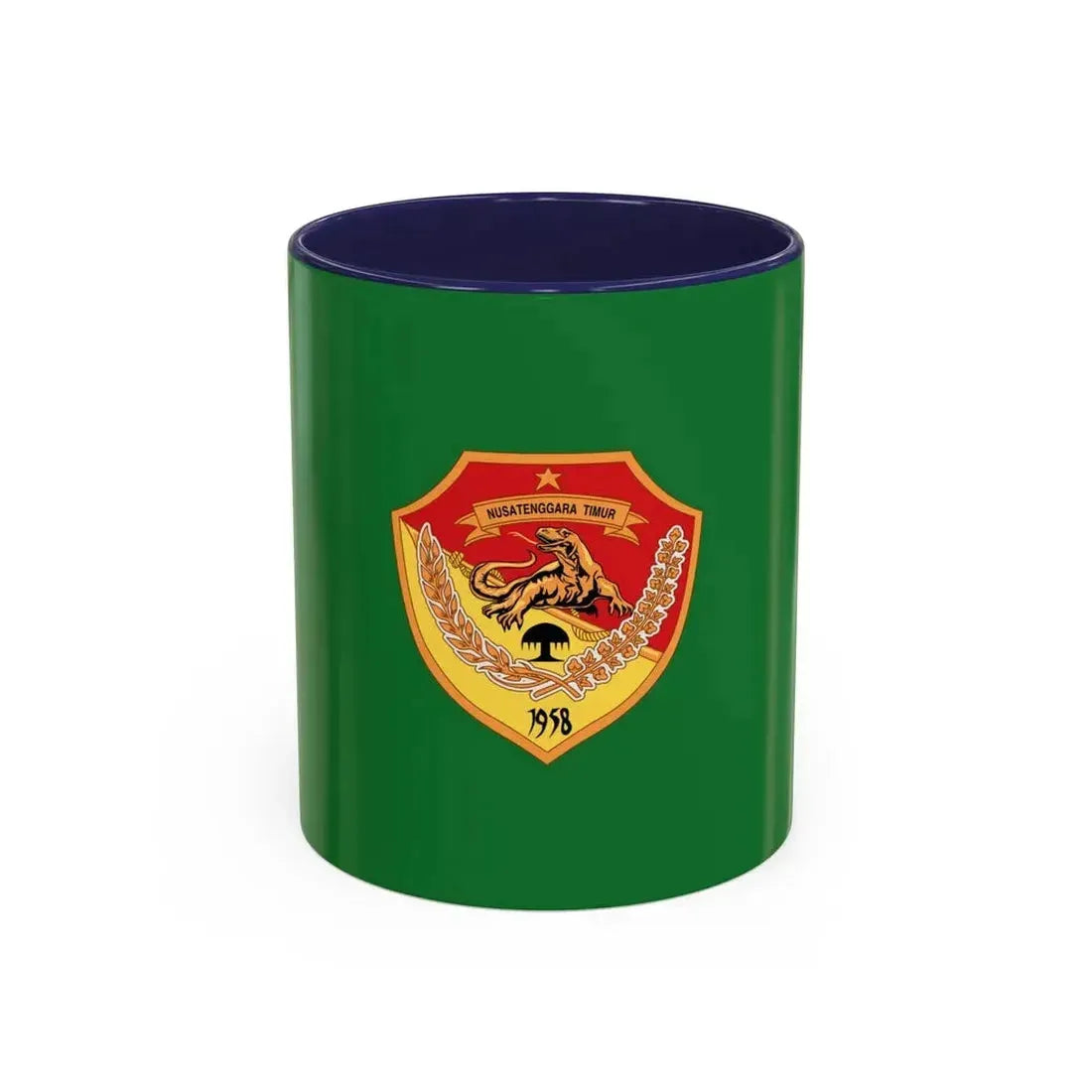 Flag of East Nusa Tenggara Indonesia - Accent Coffee Mug 11oz Navy - Go Mug Yourself
