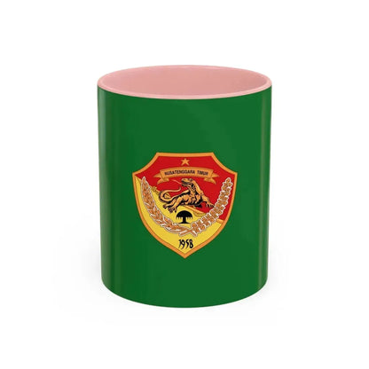 Flag of East Nusa Tenggara Indonesia - Accent Coffee Mug 11oz Pink - Go Mug Yourself