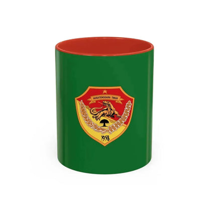Flag of East Nusa Tenggara Indonesia - Accent Coffee Mug 11oz Red - Go Mug Yourself
