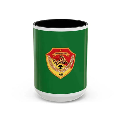 Flag of East Nusa Tenggara Indonesia - Accent Coffee Mug 15oz Black - Go Mug Yourself