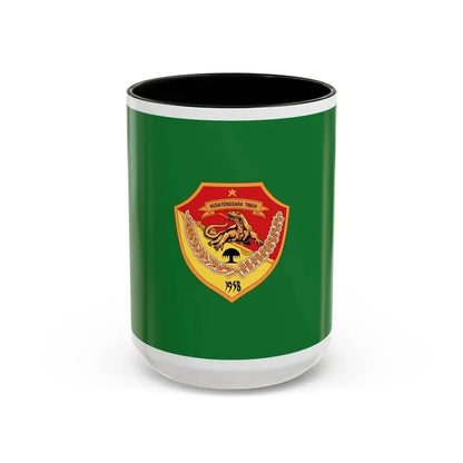 Flag of East Nusa Tenggara Indonesia - Accent Coffee Mug 15oz Black - Go Mug Yourself