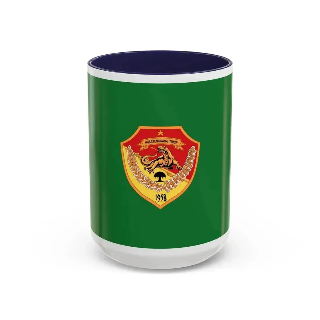 Flag of East Nusa Tenggara Indonesia - Accent Coffee Mug 15oz Navy - Go Mug Yourself