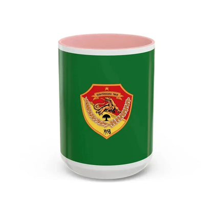 Flag of East Nusa Tenggara Indonesia - Accent Coffee Mug 15oz Pink - Go Mug Yourself