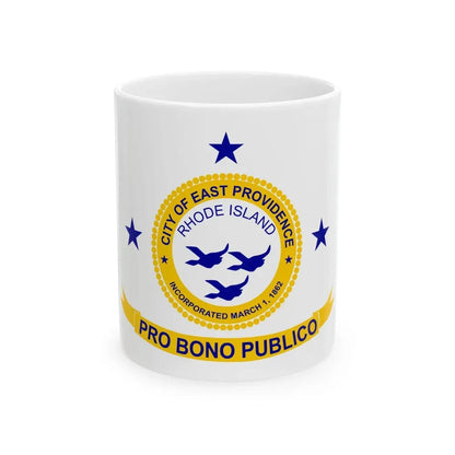 Flag of East Providence Rhode Island (United States) White Coffee Mug 11oz - Go Mug Yourself