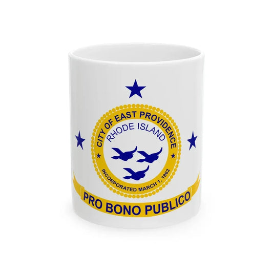 Flag of East Providence Rhode Island (United States) White Coffee Mug 11oz - Go Mug Yourself