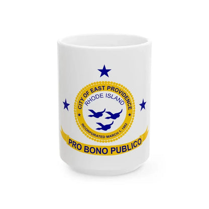 Flag of East Providence Rhode Island (United States) White Coffee Mug 15oz - Go Mug Yourself