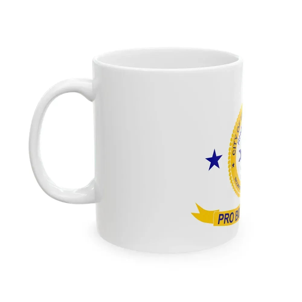 Flag of East Providence Rhode Island (United States) White Coffee Mug - Go Mug Yourself