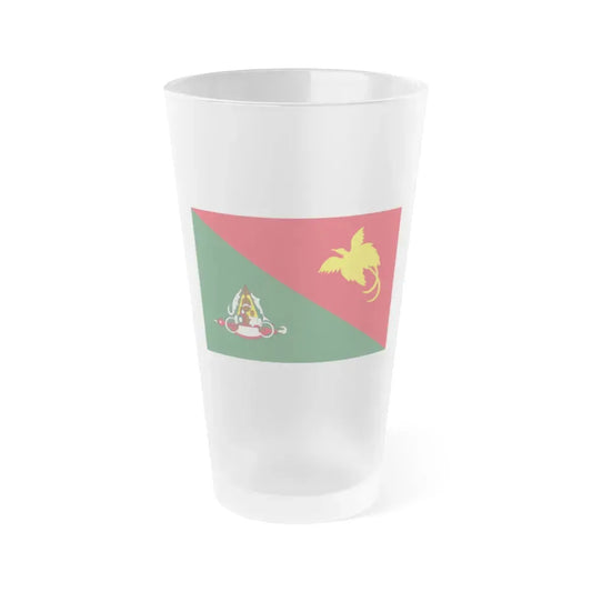 Flag of East Sepik Papa New Guinea - Frosted Pint Glass 16oz 16oz Frosted - Go Mug Yourself