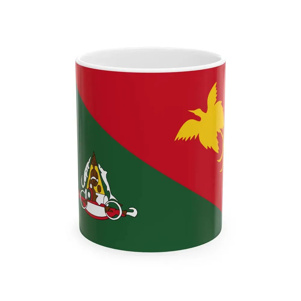 Flag of East Sepik Papa New Guinea - White Coffee Mug 11oz - Go Mug Yourself
